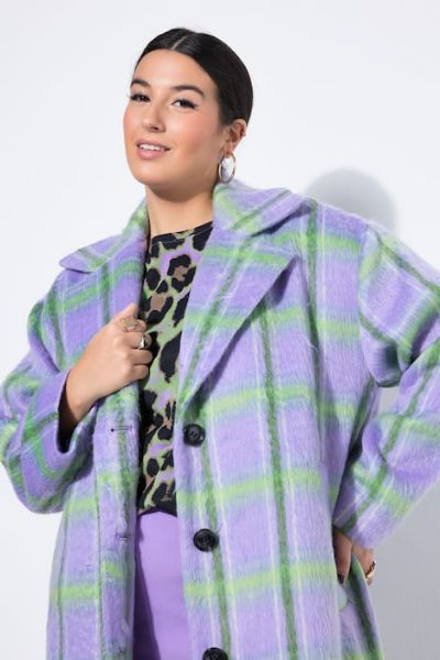 Veliki brojevi Kaput karirani šireg kroja moda za punije