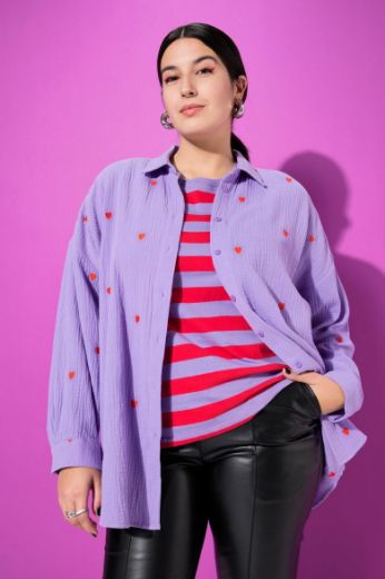 Plus size veliki brojevi Košulja šireg kroja s motivom srca za punije