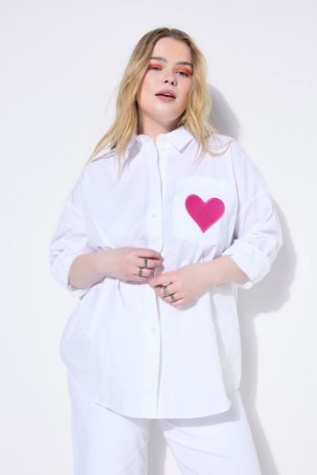 Plus size veliki brojevi Košulja dugih rukava šireg kroja za punije