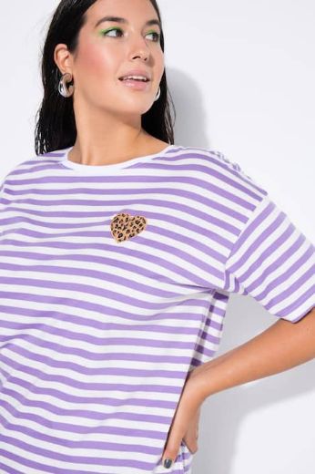 Plus size veliki brojevi Majica kratkih rukava na pruge za punije