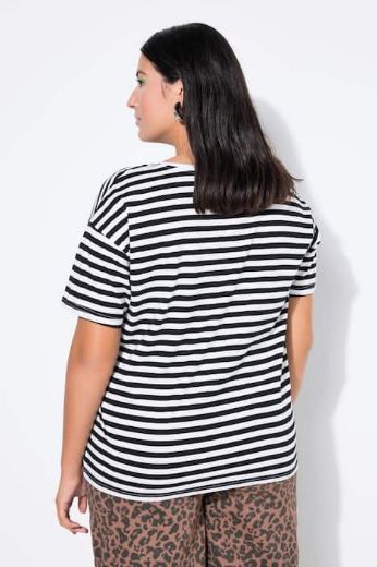 Plus size veliki brojevi Majica kratkih rukava na pruge za punije