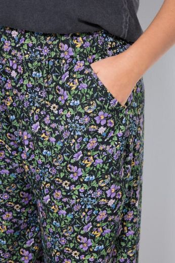 Plus size veliki brojevi Hlače širokih nogavica cvjetnog uzorka za punije