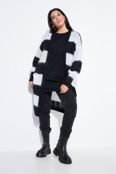 Veliki brojevi Kardigan dužeg kroja moda za punije