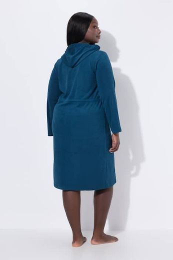 Plus size veliki brojevi Ogrtač s patentnim zatavaračem i kapuljačom za punije