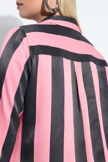 Plus size veliki brojevi Košulja s okomitim i vodoravnim prugama za punije