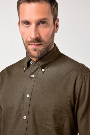 Plus size veliki brojevi Košulja lanena dugih rukava za punije