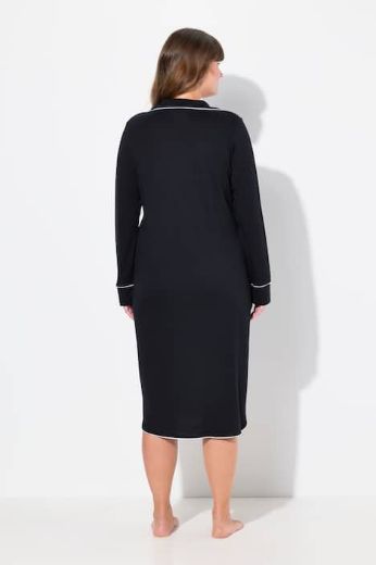 Plus size veliki brojevi Spavaćica V ovratnika dugih rukava za punije