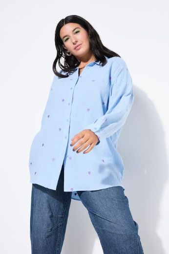 Plus size veliki brojevi Košulja šireg kroja s motivom srca za punije