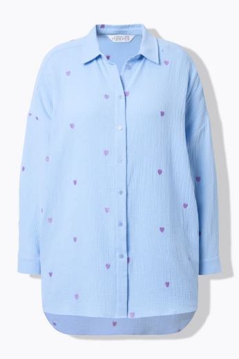 Plus size veliki brojevi Košulja šireg kroja s motivom srca za punije