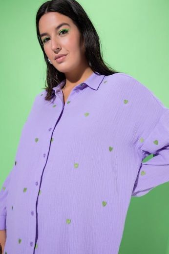 Plus size veliki brojevi Košulja šireg kroja s motivom srca za punije