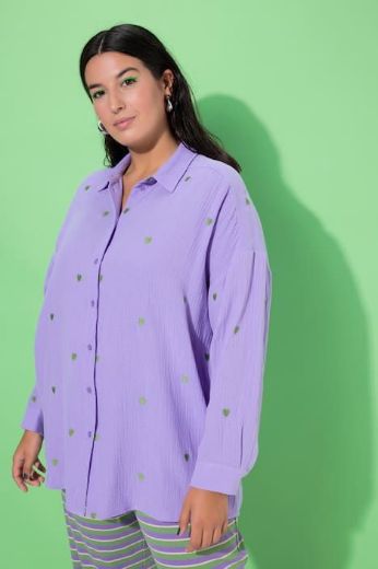 Plus size veliki brojevi Košulja šireg kroja s motivom srca za punije