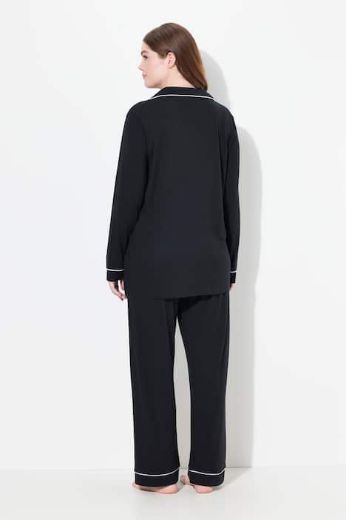 Plus size veliki brojevi Pidžama V ovratnika dugih rukava za punije