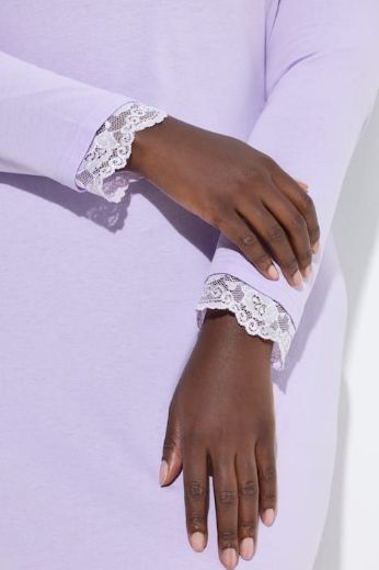 Plus size veliki brojevi Spavaćica s dodatkom ukrasne čipke na oobrubima za punije