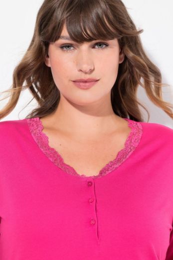 Plus size veliki brojevi Spavaćica s dodatkom ukrasne čipke na oobrubima za punije