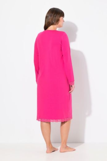 Plus size veliki brojevi Spavaćica s dodatkom ukrasne čipke na oobrubima za punije