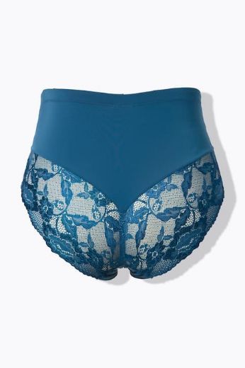 Plus size veliki brojevi Gaćice visokog struka s dodatkom ukrasne čipke za punije