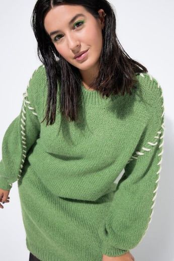 Plus size veliki brojevi Haljina pletena dugih rukava za punije