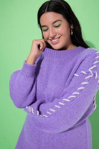 Plus size veliki brojevi Haljina pletena dugih rukava za punije