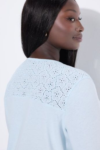 Plus size veliki brojevi Spavaćica 3/4 rukava s gumbićima za punije