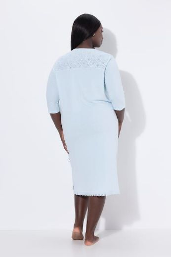 Plus size veliki brojevi Spavaćica 3/4 rukava s gumbićima za punije