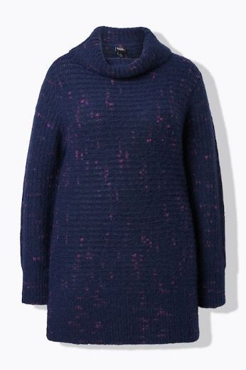 Plus size veliki brojevi Pulover dugih rukava povišenog ovratnika za punije