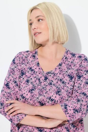 Plus size veliki brojevi Majica 3/4 rukava okruglog ovratnika za punije