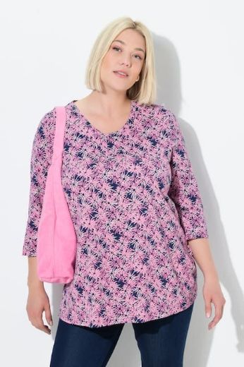 Plus size veliki brojevi Majica 3/4 rukava okruglog ovratnika za punije