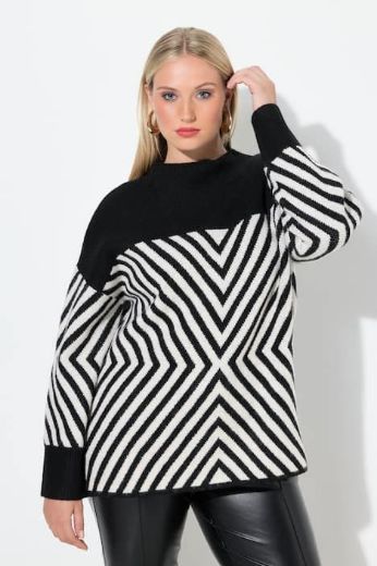 Plus size veliki brojevi Pulover povišenog ovratnika za punije