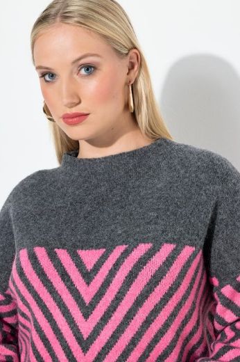 Plus size veliki brojevi Pulover povišenog ovratnika za punije