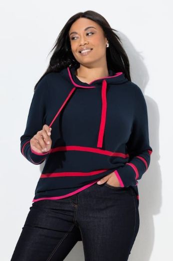 Plus size veliki brojevi Pulover dugih rukava na pruge za punije