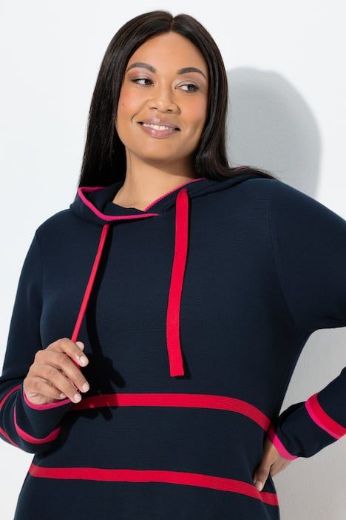 Plus size veliki brojevi Pulover dugih rukava na pruge za punije