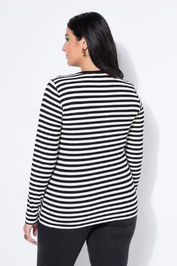 Plus size veliki brojevi Majica dugih rukava na pruge za punije