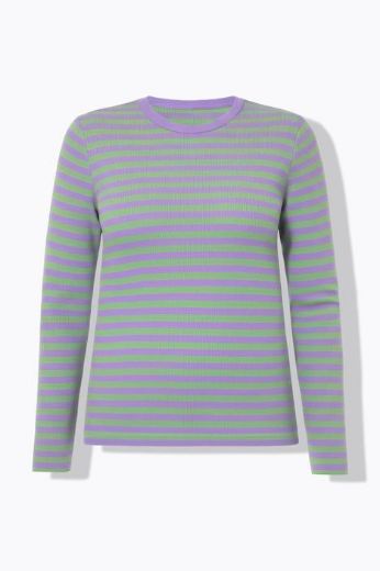 Plus size veliki brojevi Majica dugih rukava na pruge za punije