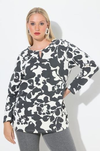 Plus size veliki brojevi Majica dugih rukava s apstraktnim printom za punije