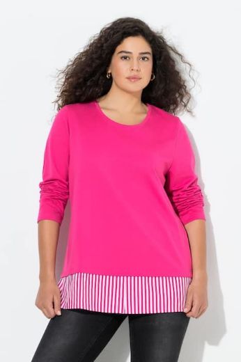 Plus size veliki brojevi Majica dugih rukava okruglog ovratnika za punije