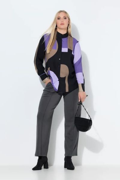 Veliki brojevi Hlače ravnih nogavica elastičnog struka moda za punije