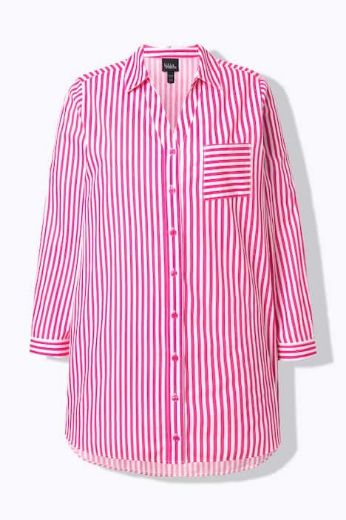 Plus size veliki brojevi Košulja dugih rukava dužeg kroja za punije