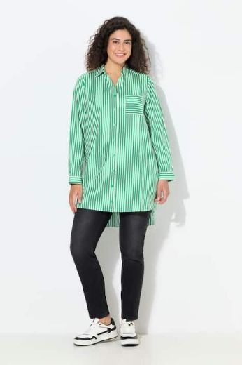 Plus size veliki brojevi Košulja dugih rukava dužeg kroja za punije