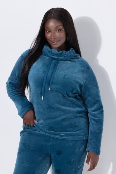 Veliki brojevi Majica dugih rukava povišenog ovratnika moda za punije