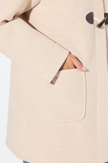 Plus size veliki brojevi Kaput na kopčanje s kapuljačom za punije