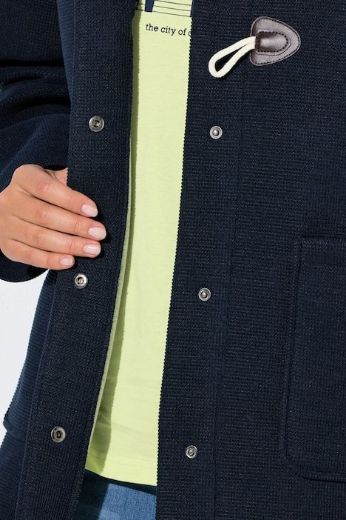 Plus size veliki brojevi Kaput na kopčanje s kapuljačom za punije