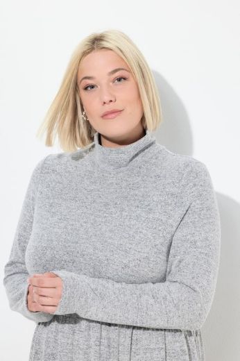 Plus size veliki brojevi Haljina dugih rukava A kroja za punije