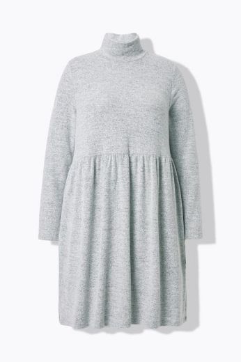 Plus size veliki brojevi Haljina dugih rukava A kroja za punije