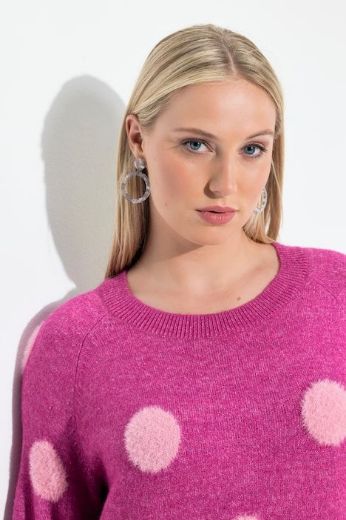 Plus size veliki brojevi Pulover dugih rukava okruglog ovratnika za punije