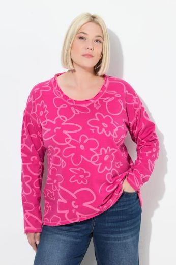 Plus size veliki brojevi Majica dugih rukava okruglog ovratnika za punije