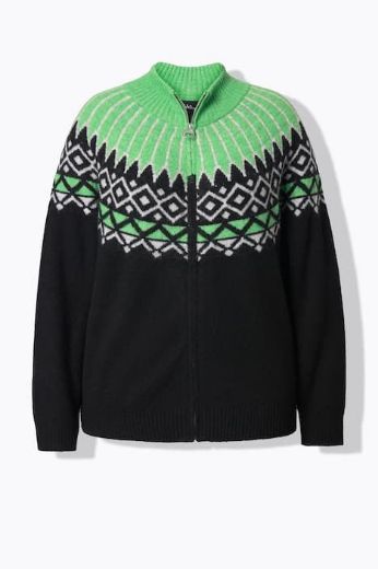 Plus size veliki brojevi Kardigan pleteni s patentnim zatvaračem za punije