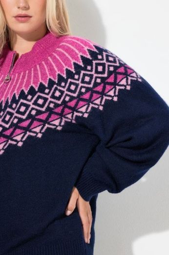 Plus size veliki brojevi Kardigan pleteni s patentnim zatvaračem za punije