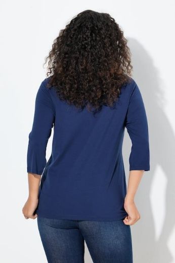 Plus size veliki brojevi Majica 3/4 rukava V ovratnika za punije