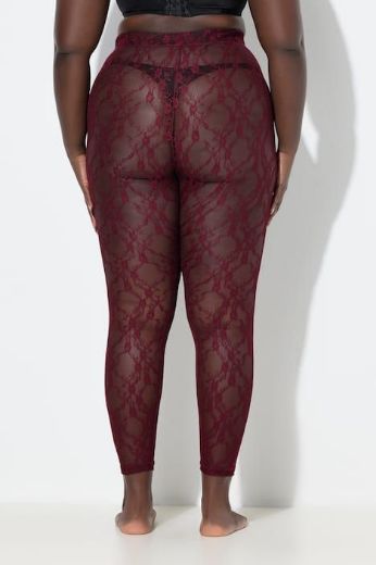 Plus size veliki brojevi Tajice od prozirne čipke za punije