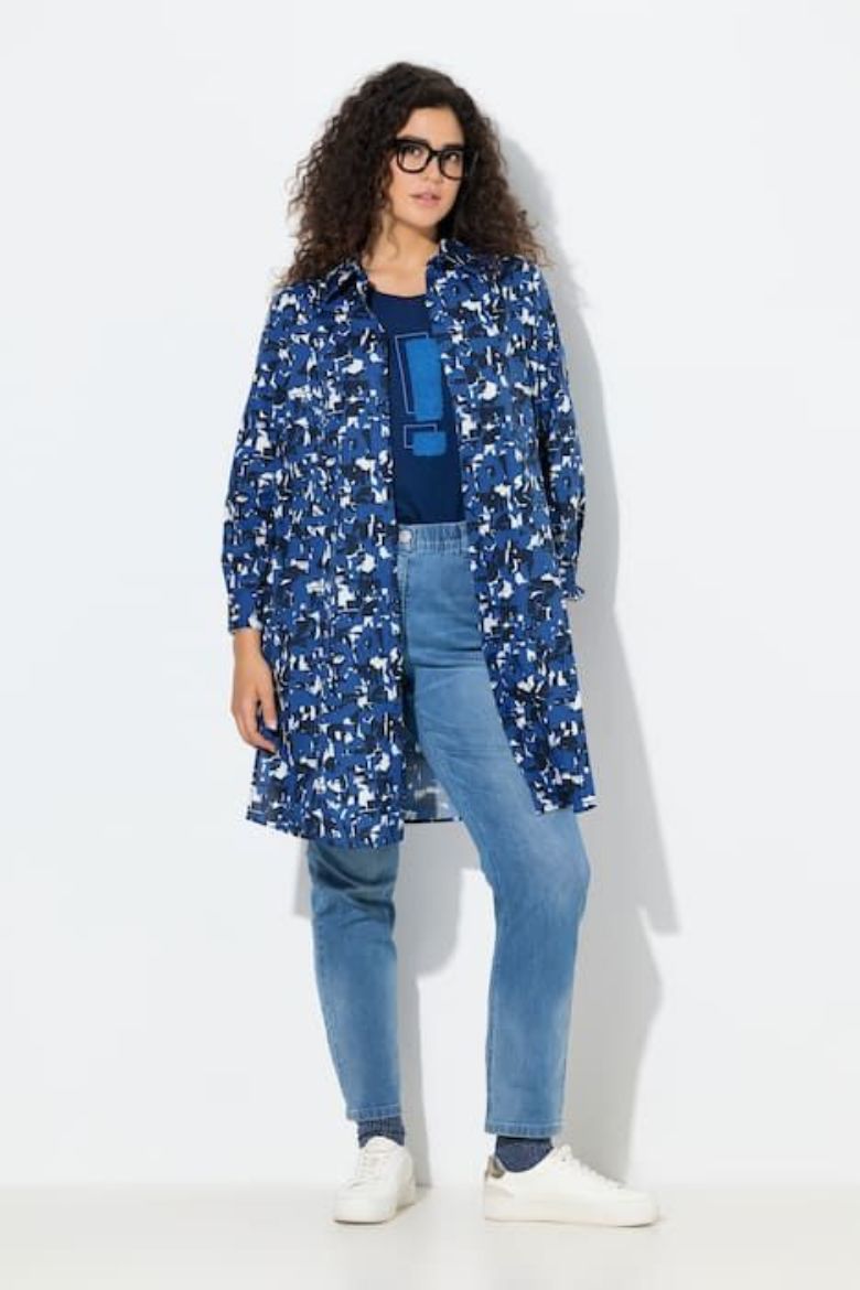 Plus size veliki brojevi Košulja dužeg A kroja za punije